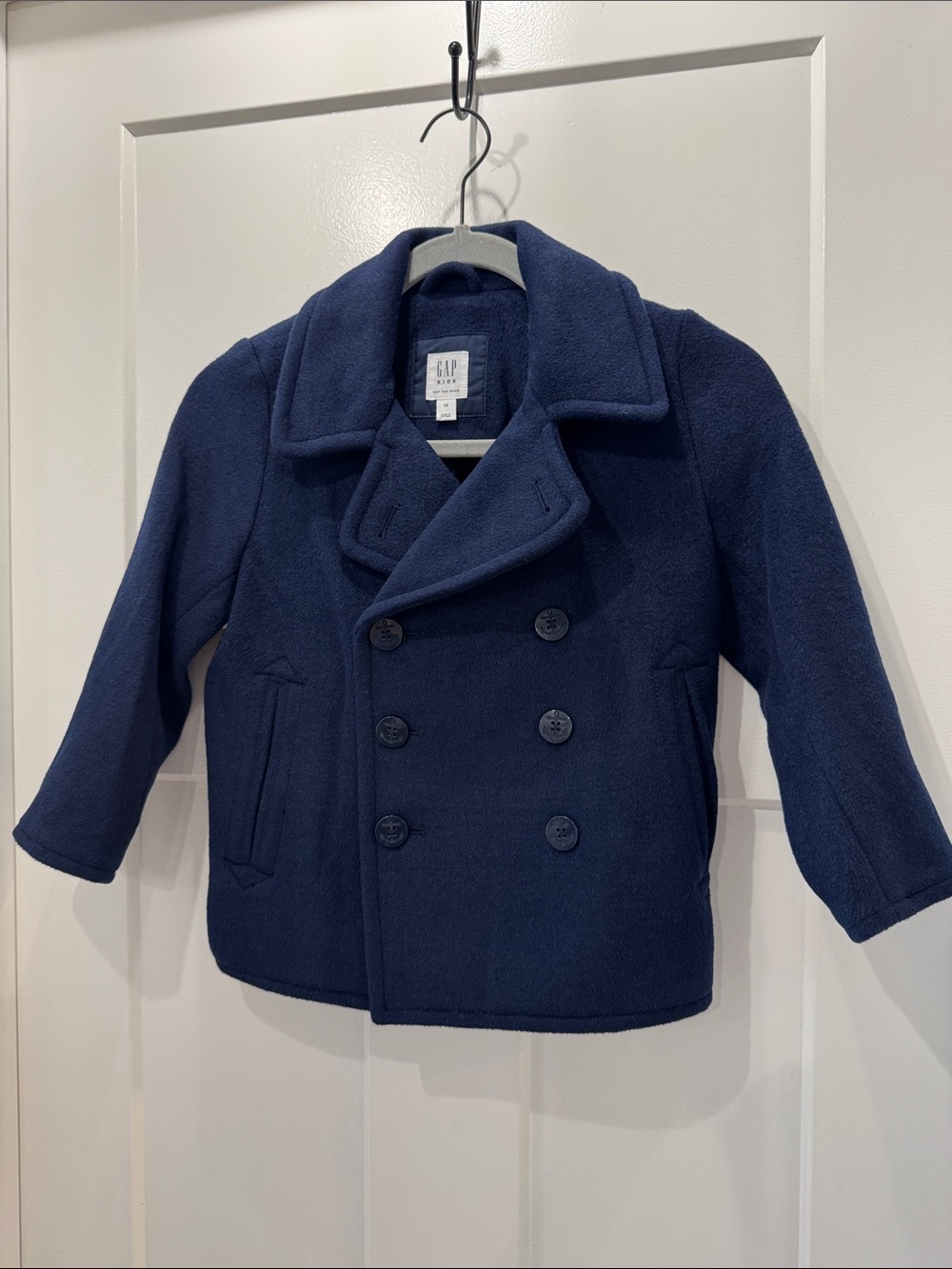GAP Kids Navy Double-Breasted Peacoat Size XS